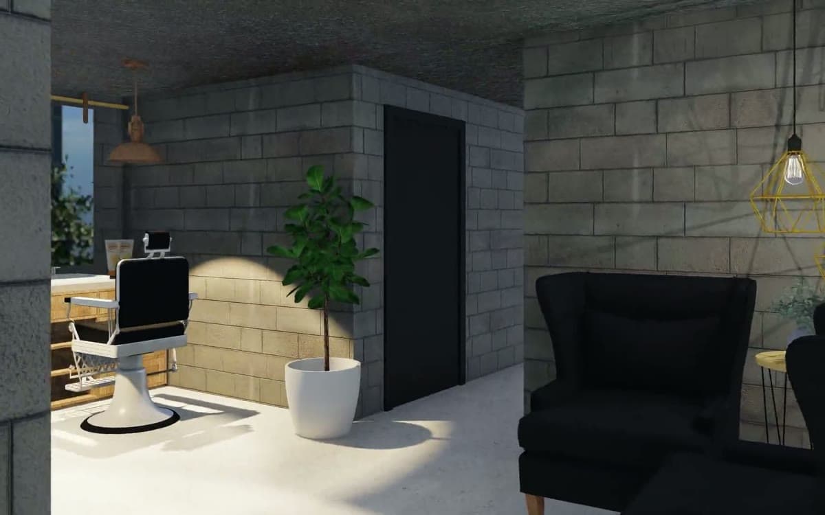 Barber Shop — architectural rendering