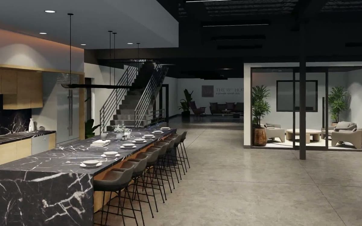 Podcast Studio — architectural rendering